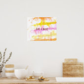 Das Leben ist chaotisch Abstrakte Tropffarben Stre Poster (Küche)