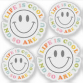 Das Leben ist Cool glücklich lächelnd Gesicht Emoj Aufkleber (Vorderseite)
