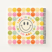 Das Leben ist Cool glücklich lächelnd Gesicht Emoj Notizblock (Rückseite)