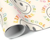 Das Leben ist Cool und lächelt. Geschenkpapier (Rolleneckpunkt)