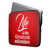 Das Leben ist das Bestste Abenteuer Laptopschutzhülle (Vorderseite Links)
