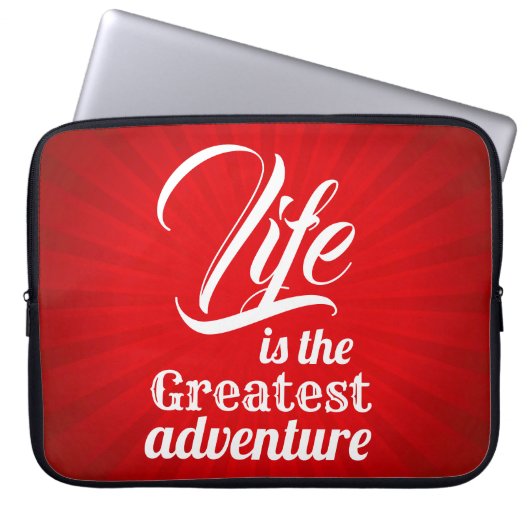 Das Leben ist das Bestste Abenteuer Laptopschutzhülle (Vorderseite)