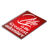 Das Leben ist das Bestste Abenteuer Notizblock (Linke Seite)