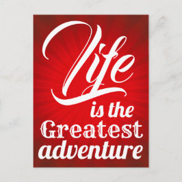Das Leben ist das Bestste Abenteuer Postkarte