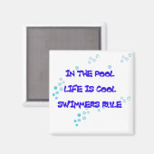 Das Leben ist das Coole Square Magnet (Vorderseite/Rückseite)