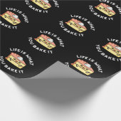 Das Leben ist das, was du backst es Funny Food Puf Geschenkpapier (Ecke)