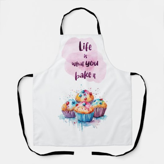 Das Leben ist das, was du backst Schürze (Vorderseite)