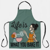 Das Leben ist das, was du backst Schürze (Vorderseite)