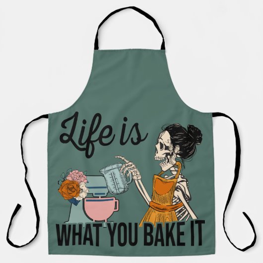 Das Leben ist das, was du backst Schürze (Vorderseite)