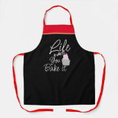 Das Leben ist das, was du ihm Bake's Funny Schürze (Vorderseite)