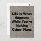 Das Leben ist das, was geschieht - Schritte in den Postkarte (Vorne/Hinten)