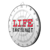 Das Leben ist das, was man macht Dartscheibe (Vorderseite rechts)