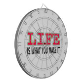 Das Leben ist das, was man macht Dartscheibe (Vorderseite Links)