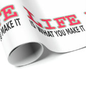 Das Leben ist das, was man macht Geschenkpapier (Rolleneckpunkt)