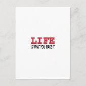 Das Leben ist das, was man macht Postkarte (Vorderseite)