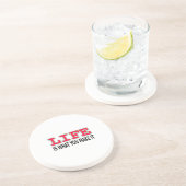 Das Leben ist das, was man macht Sandstein Untersetzer (Seite)