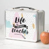 Das Leben ist der beste Lehrer Metall Brotdose (Beispiel)