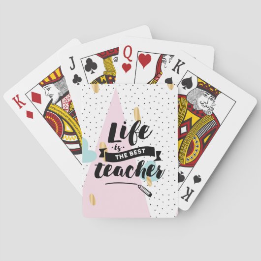 Das Leben ist der beste Lehrer Spielkarten (Rückseite)