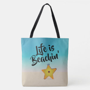 Das Leben ist der Strandfisch Tasche