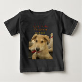 "Das Leben ist die gründlichste Schule" Hundekunst Baby T-shirt (Vorderseite)