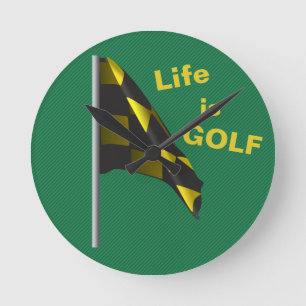 Das Leben ist die grüne gelbe Uhr der Golf Flag