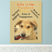 Das Leben ist die schwierigste Schule Leinwanddruck (Insitu (Holzboden))