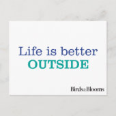 Das Leben ist draußen besser Postkarte (Vorderseite)