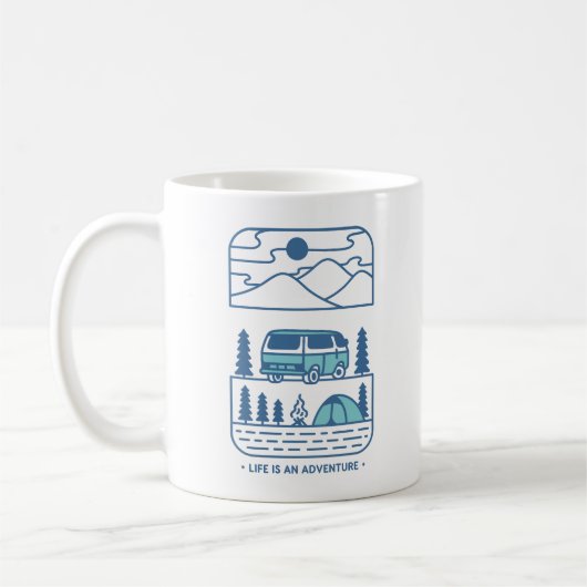 Das Leben ist ein Abenteuer 2 Kaffeetasse (Links)