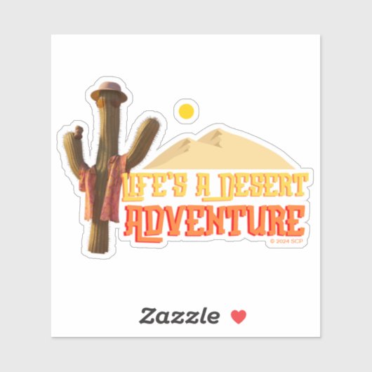 Das Leben ist ein Abenteuer der Wüste Aufkleber (Blatt)