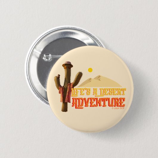 Das Leben ist ein Abenteuer der Wüste Button (Vorne & Hinten)