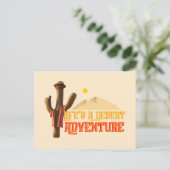 Das Leben ist ein Abenteuer der Wüste Postkarte (Stehend Vorderseite)