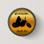 Das Leben ist ein Abenteuer genießen Sie die Fahrt Button (Vorderseite)