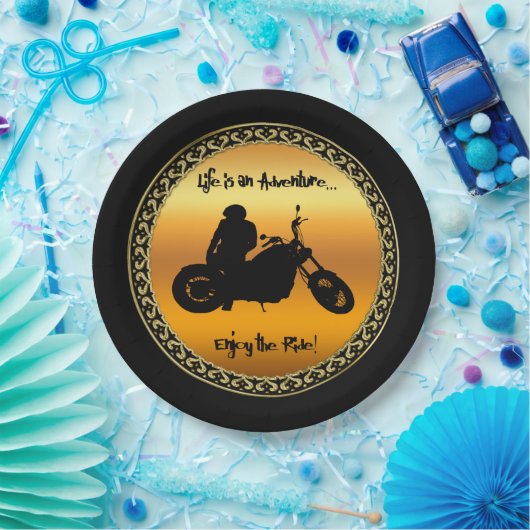 Das Leben ist ein Abenteuer genießen Sie die Fahrt Pappteller (Party)