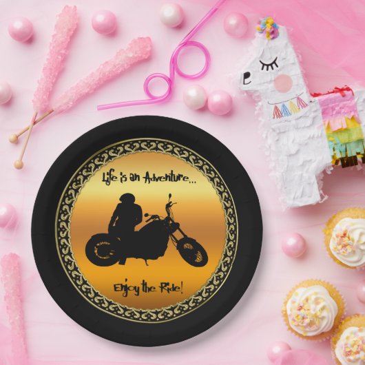 Das Leben ist ein Abenteuer genießen Sie die Fahrt Pappteller (Party)