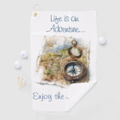 Das Leben ist ein Abenteuer Golfhandtuch (Insitu)