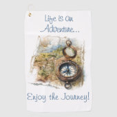 Das Leben ist ein Abenteuer Golfhandtuch (Vorderseite)