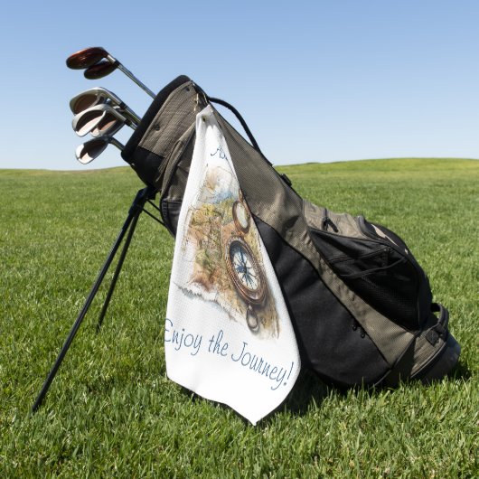 Das Leben ist ein Abenteuer Golfhandtuch (Gras)