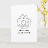 Das Leben ist ein Abenteuer Karte (Gelbe Blume)