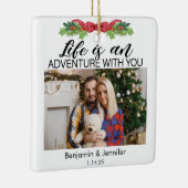 Das Leben ist ein Abenteuer mit dir Foto. Keramikornament (Rechts)