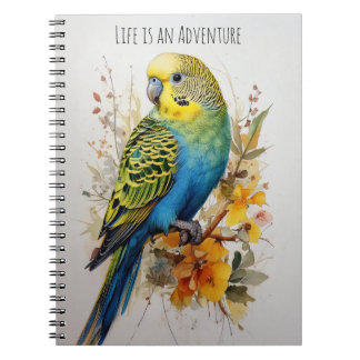 Das Leben ist ein Abenteuer Parakeet Journal Notizblock