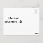 Das Leben ist ein Abenteuer Postkarte (Rückseite)