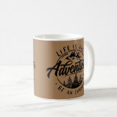 Das Leben ist ein Abenteuer, sei ein Explorer Kaffeetasse (VorderseiteRechts)