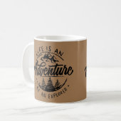 Das Leben ist ein Abenteuer, sei ein Explorer Kaffeetasse (Vorderseite Links)