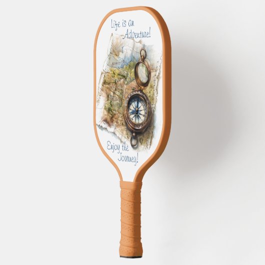 Das Leben ist ein Abenteuer zweiseitig Pickleball Schläger (Links)