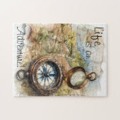 Das Leben ist ein Adenteuer-Kompass-Puzzle Puzzle (Horizontal)