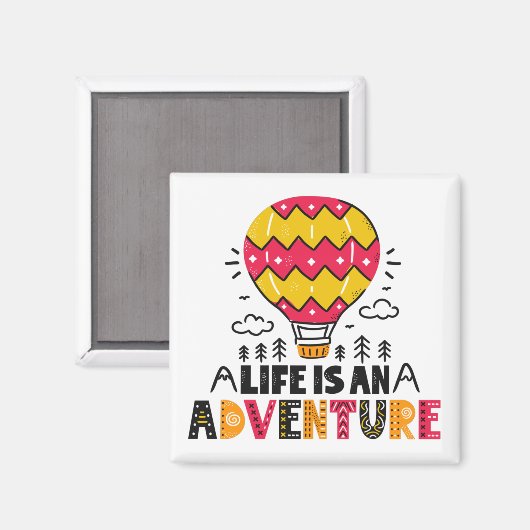 Das Leben ist ein Adventure Magnet (Vorderseite/Rückseite)