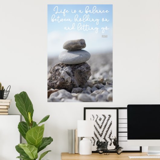Das Leben ist ein Balanceposter Poster (Heimbüro)