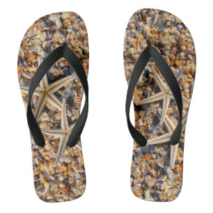 Das Leben ist ein Beach Seashells & Star Fish Somm Badesandalen