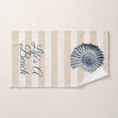 Das Leben ist ein Beach Spiral Blue Seashells Badhandtuch Set (Handtuch)