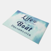 Das Leben ist ein besseres blaues Schiff - Willkom Fußmatte (Schrägansicht)